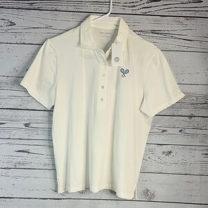 Tory Burch White Short Sleeve Polo Tee